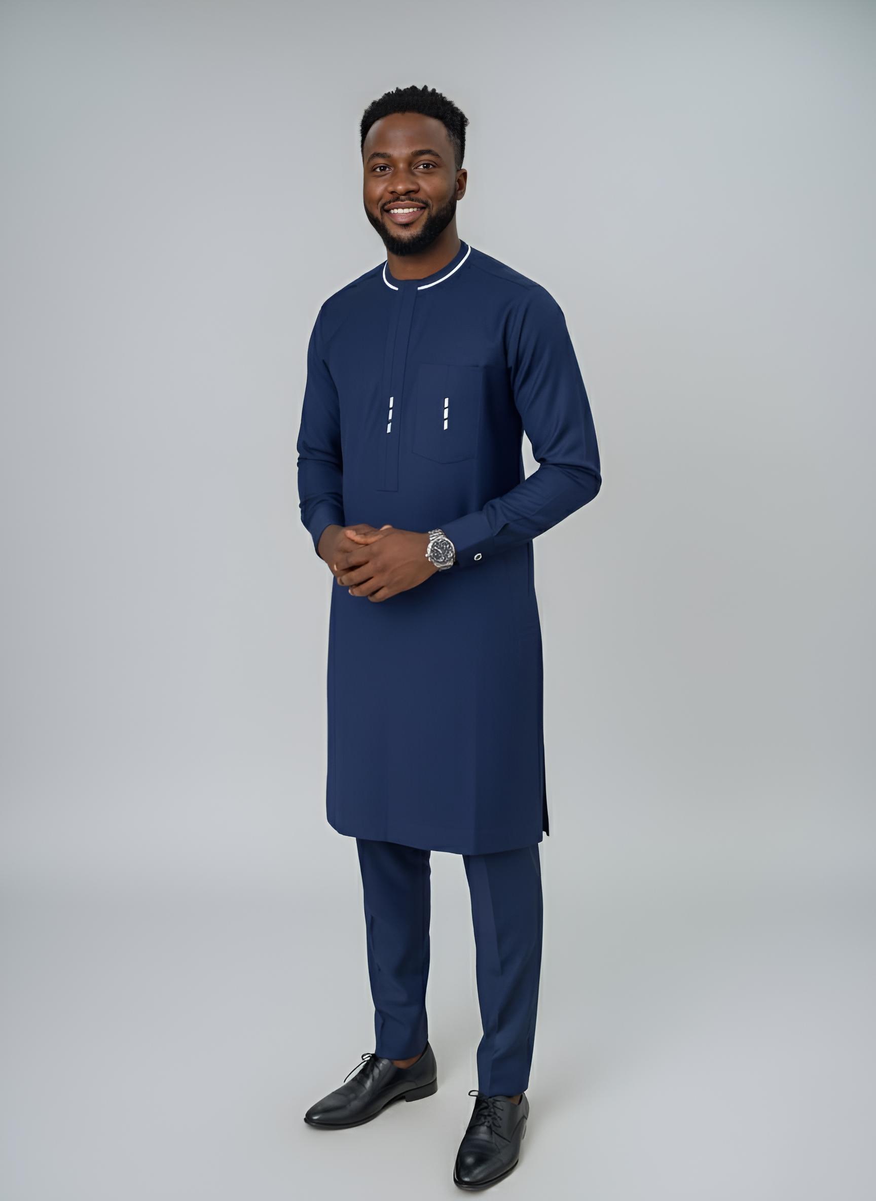 Elegant dark blue senator set