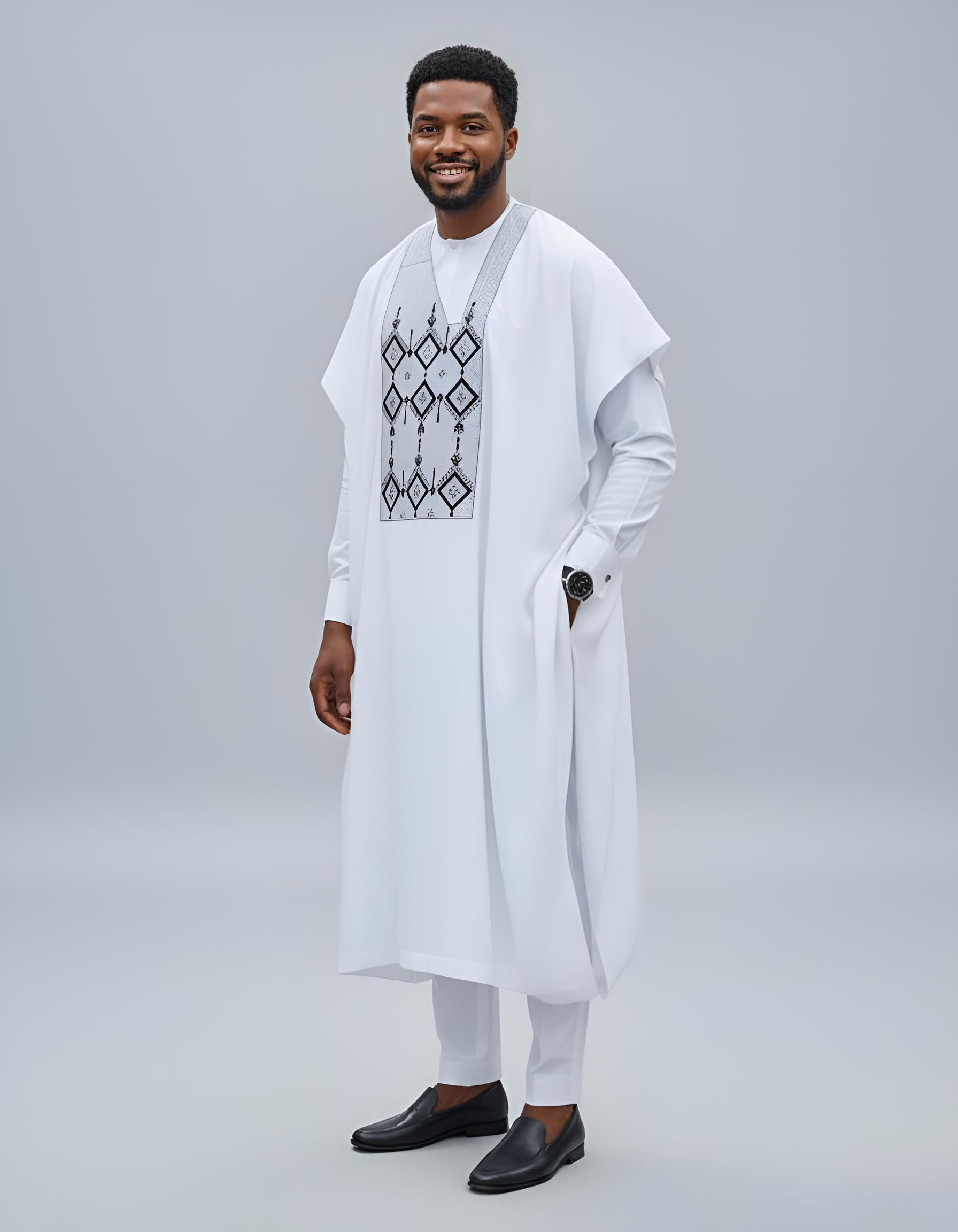 White aAgbada dress